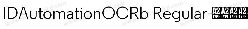 IDAutomationOCRb Regular字体转换